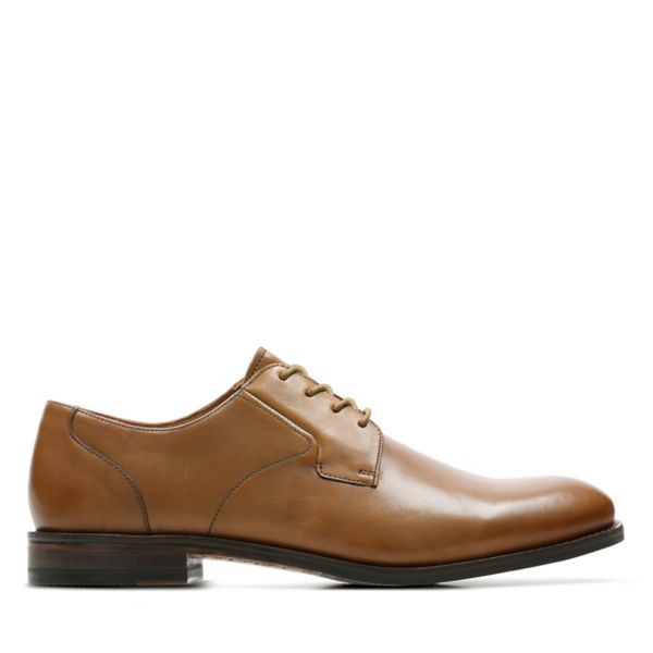 Clarks Mens Edward Plain Wide Fit Shoes Brown | CA-2435789